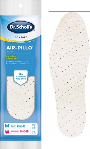 [B01MQJDQFF] Dr. Scholl's AIR-PILLO Insoles Ultra-Soft Cushioning and Lasting Comfort with Two Layers of Foam that Fit in Any Shoe - One pair